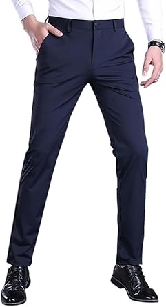 メンズ クールタッチ ストレッチ スラックス